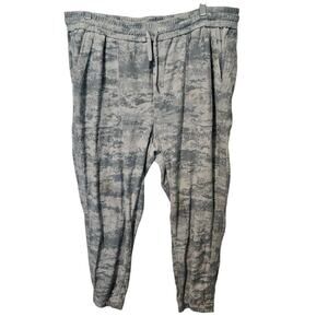 Athleta Farallon Space Dye Jogger Women Size 2X Gray Camo Relaxed Casual Utility